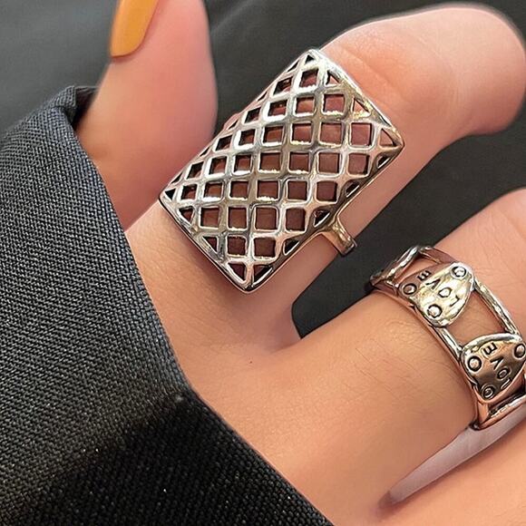 Boho Sterling Silver Adjustable Ring - Picture 2 of 3